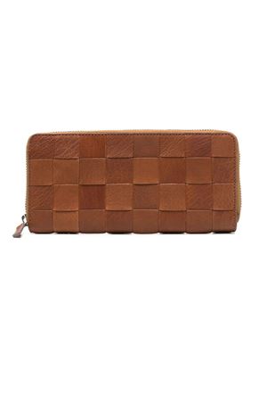 Light brown Check leather wallet DRAGON DIFFUSION | 8018DGS5MATTAN